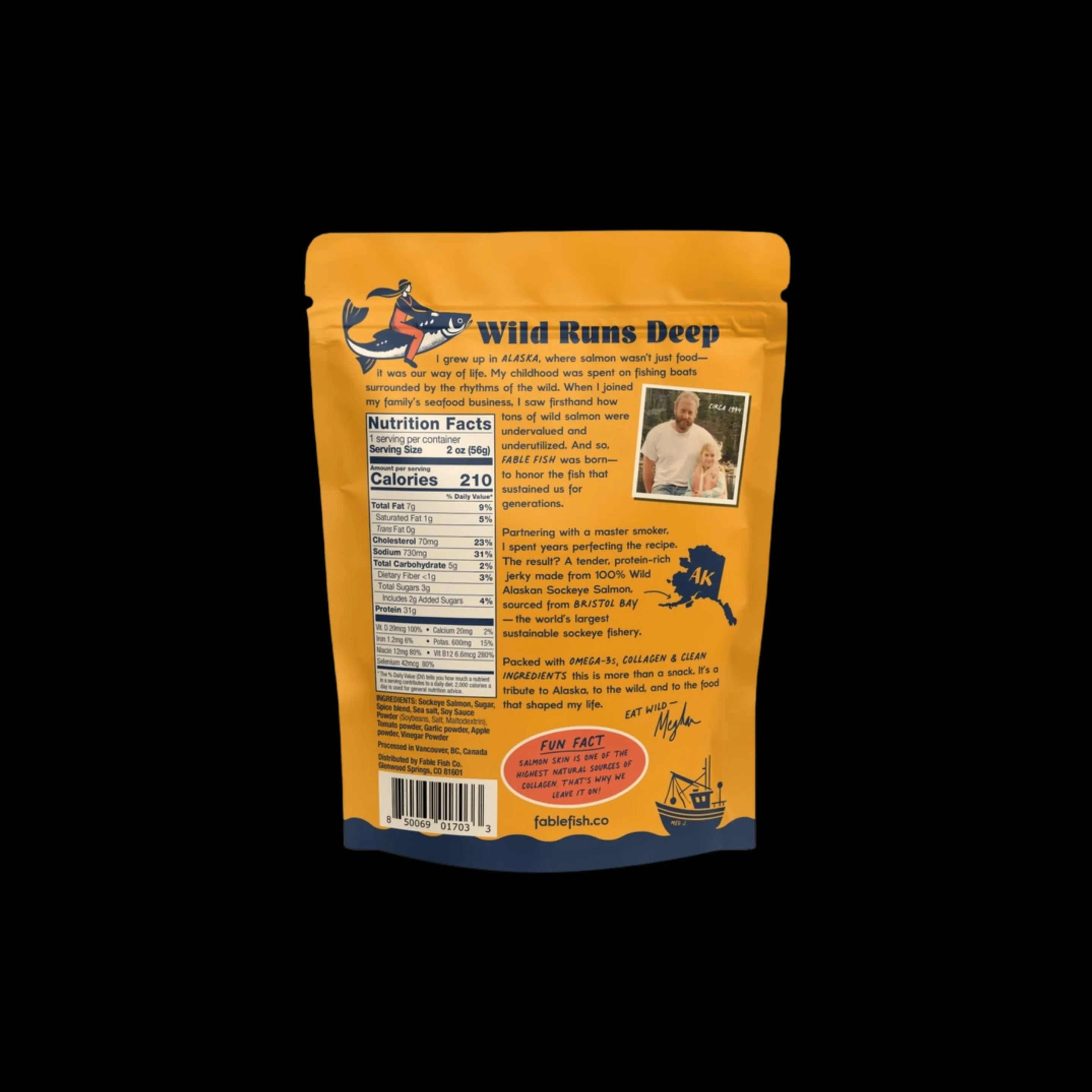 Wild Alaskan Sockeye Sweet Chili - Salmon Jerky - Image 2