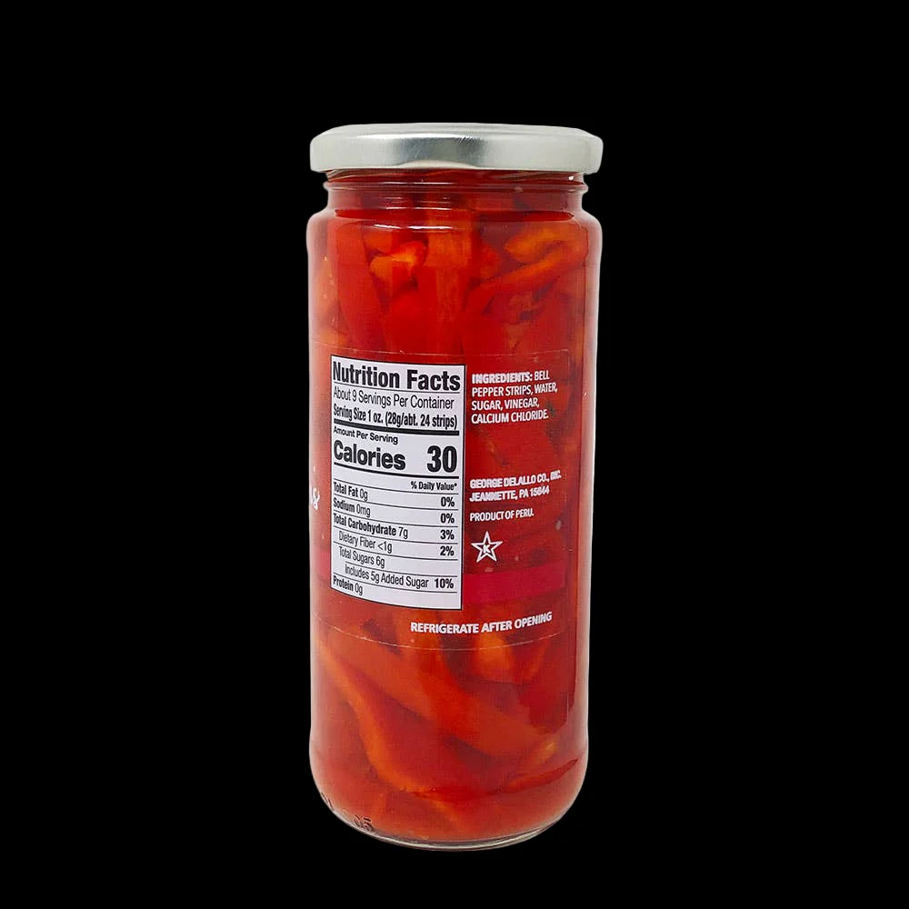 Delallo Sweet Red Peppers (Strips) - Image 3